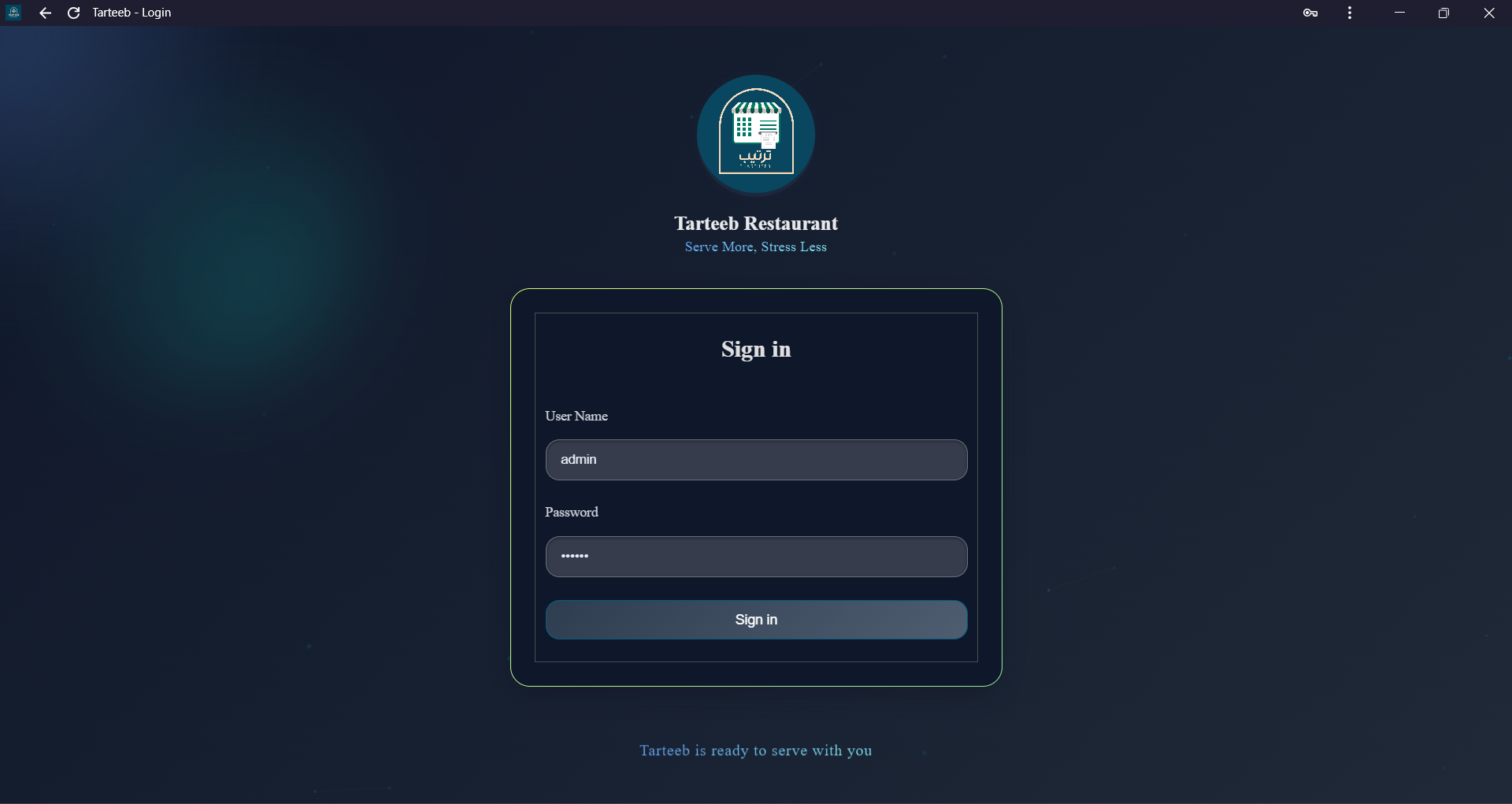 Tarteeb Restaurant POS preview 1